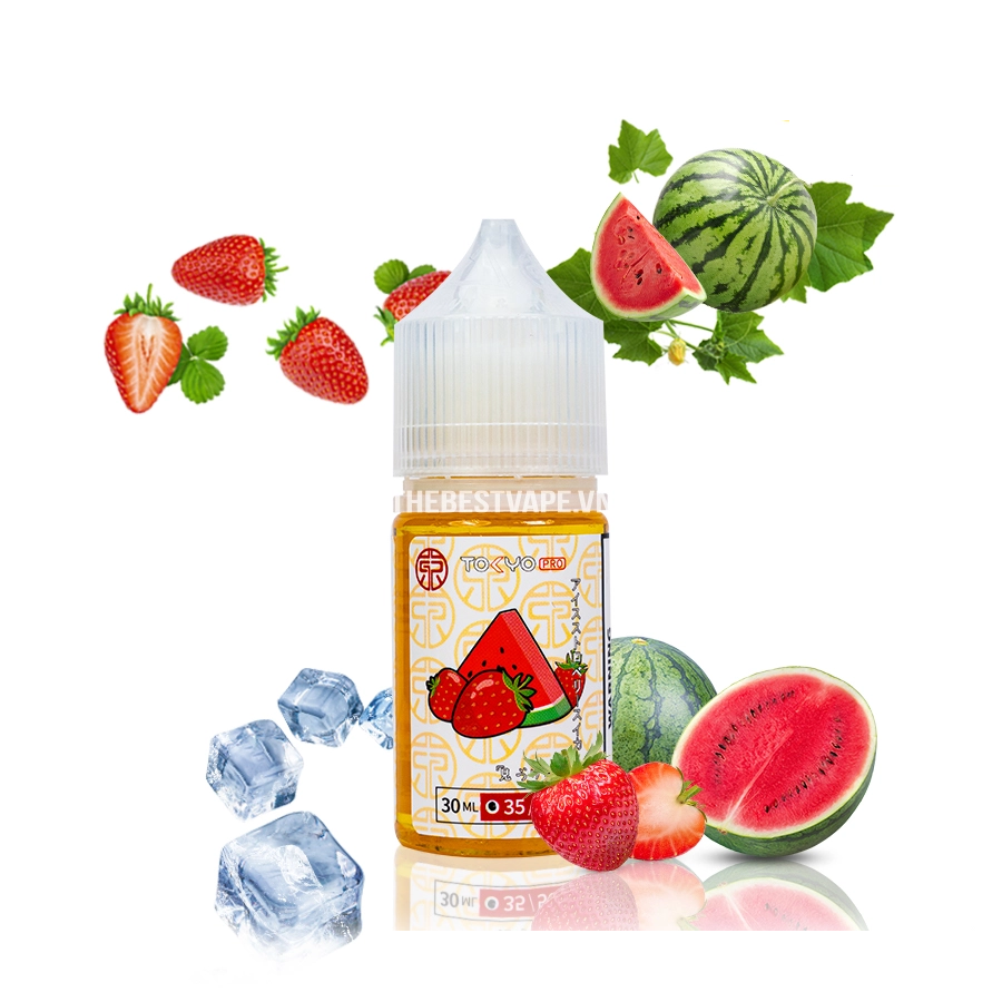 سالت نیکوتین توکیو توتفرنگی هندوانه یخ | TOKYO ICED STRAWBERRY WATERMELON SALT JUICE